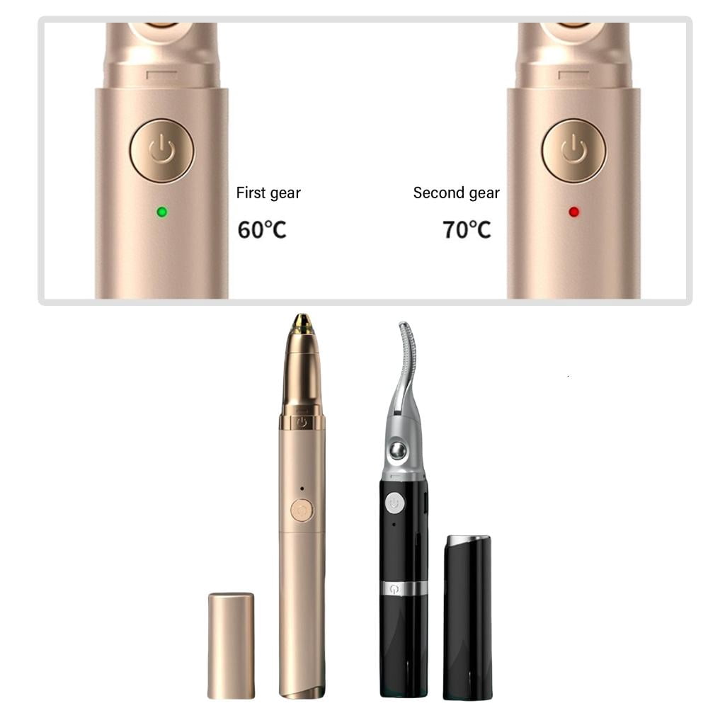 Precise Electric Eyebrow Styler for Women 2 in 1 Epilator Heating Eyelash Curler Noiseless Face Hair Remover