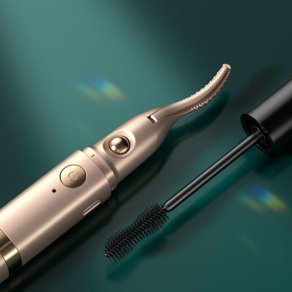 Precise Electric Eyebrow Styler for Women 2 in 1 Epilator Heating Eyelash Curler Noiseless Face Hair Remover