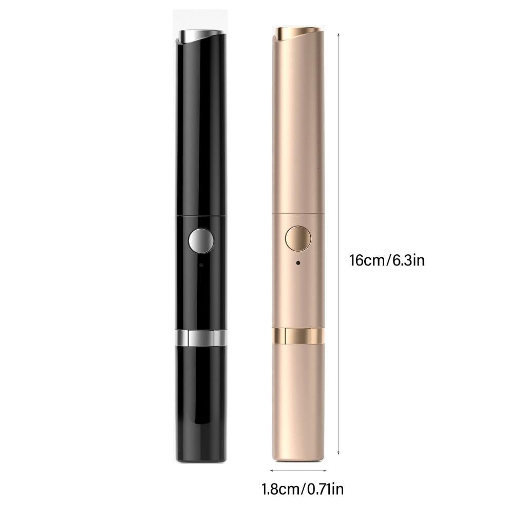 Precise Electric Eyebrow Styler for Women 2 in 1 Epilator Heating Eyelash Curler Noiseless Face Hair Remover