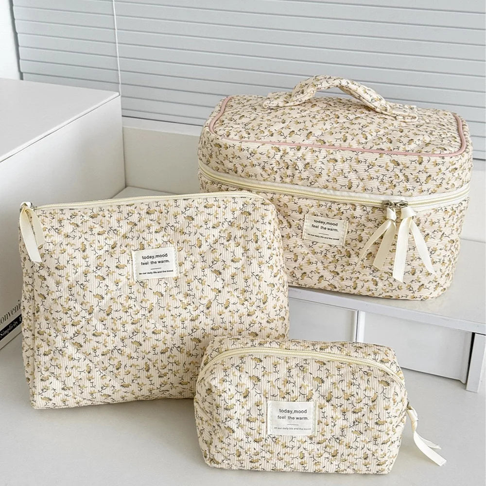 Chic Floral Makeup Organizer
