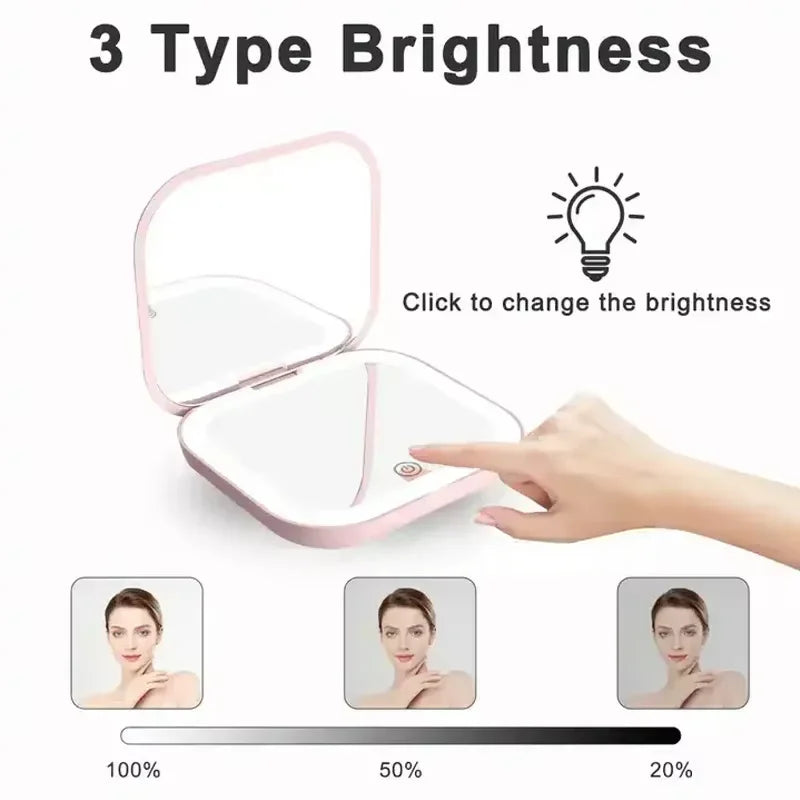 Bright Glow Vanity Travel Mirror