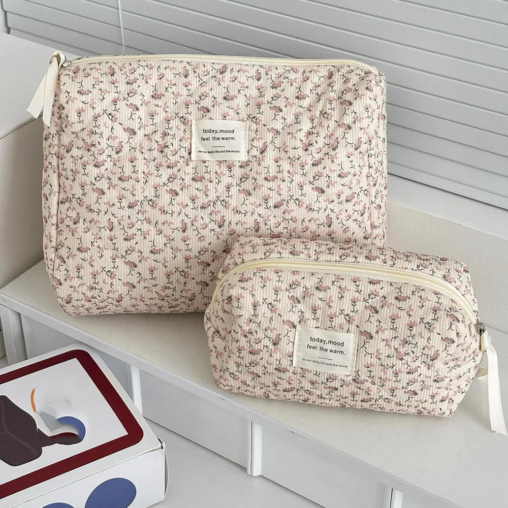 Chic Floral Makeup Organizer