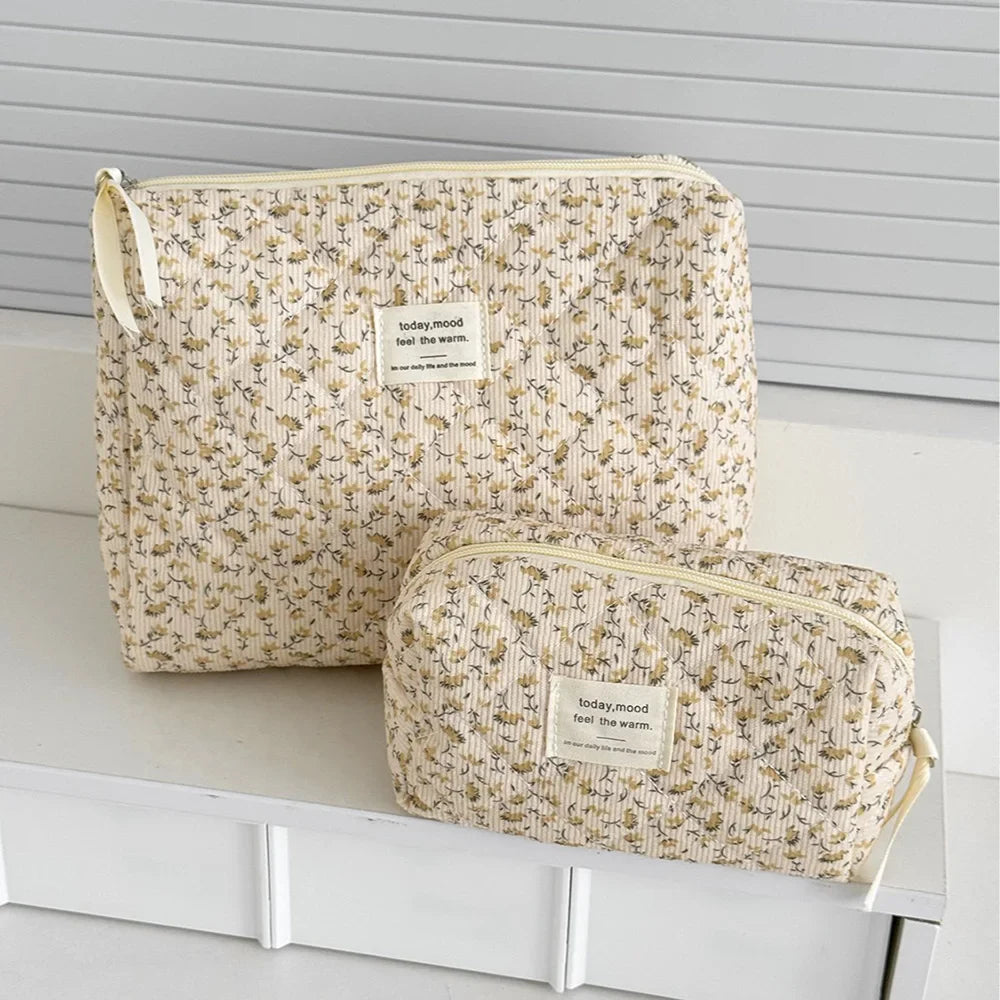 Chic Floral Makeup Organizer