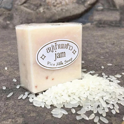 6PCS Thailand Rice Milk Soap Original Wholesale Handmade Soap Rice Milk Whitening Soap Goat Milk Soap Rice Soap for Whitening