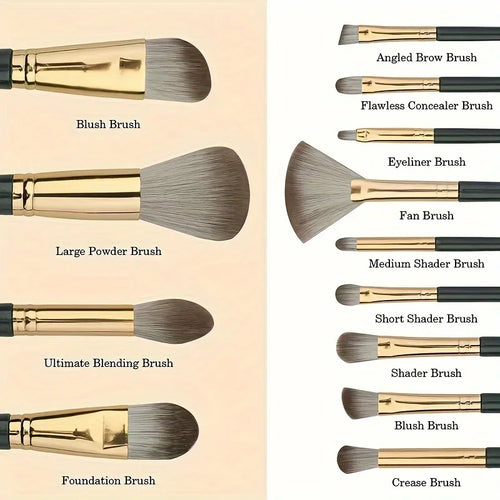 Elegant Makeup Brush Set