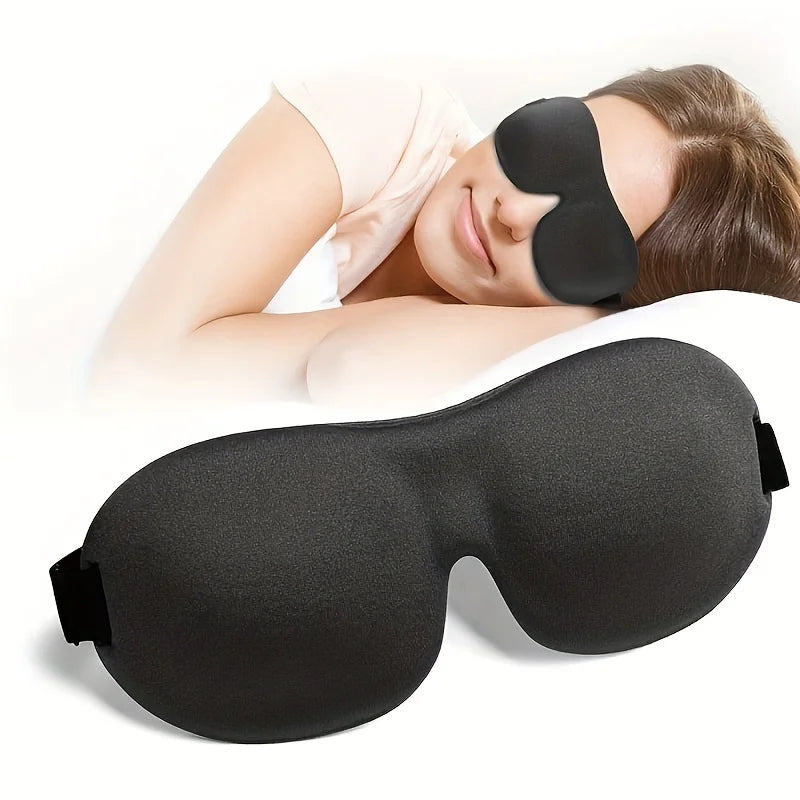 3D Contoured Sleep Mask 100% Light Blocking Eye Mask Ultra-Soft Skin-Friendly Material Breathable Eye Cover for Rest Travel Yoga