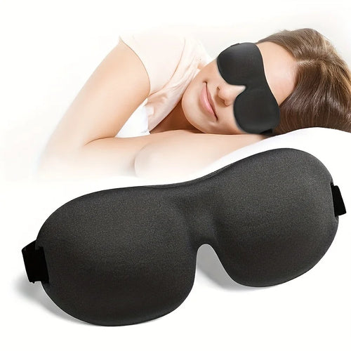 3D Contoured Sleep Mask 100% Light Blocking Eye Mask Ultra-Soft Skin-Friendly Material Breathable Eye Cover for Rest Travel Yoga