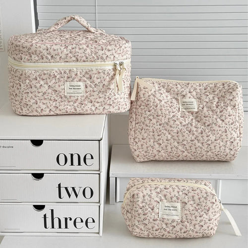 Chic Floral Makeup Organizer