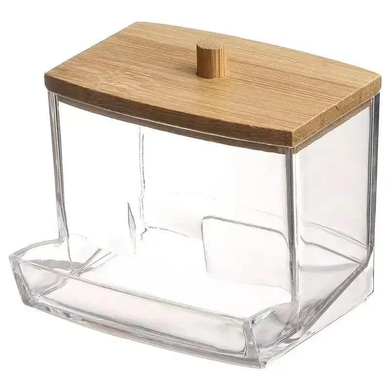 Elegant Bamboo Swab Organizer