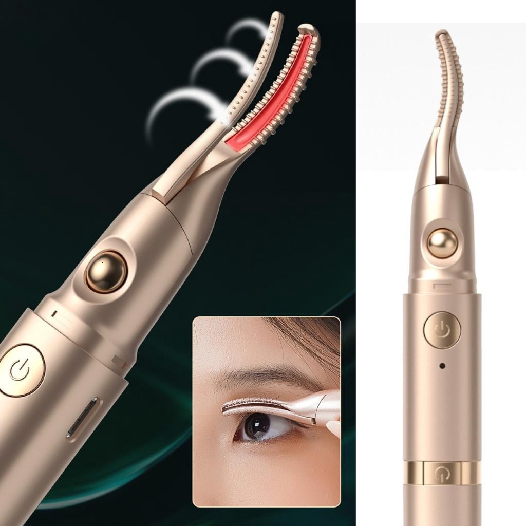 Precise Electric Eyebrow Styler for Women 2 in 1 Epilator Heating Eyelash Curler Noiseless Face Hair Remover