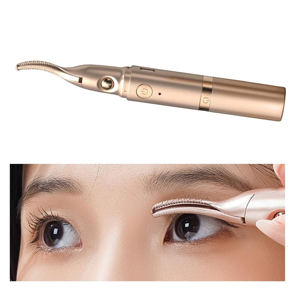 Precise Electric Eyebrow Styler for Women 2 in 1 Epilator Heating Eyelash Curler Noiseless Face Hair Remover